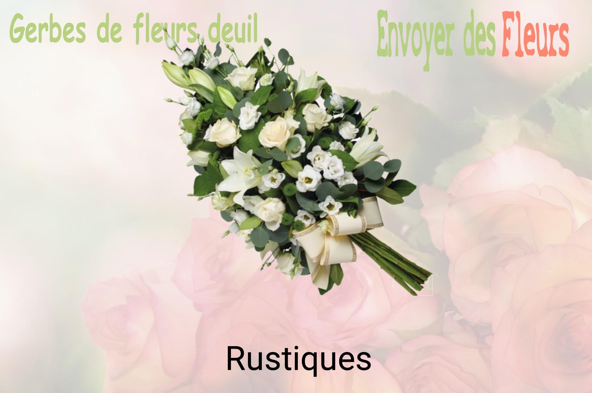 Gerbe de fleurs de deuil livrée à Rustiques